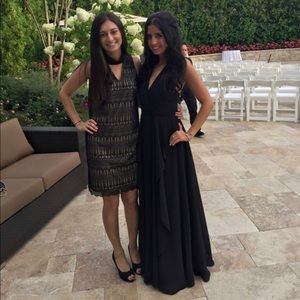 Amsale black evening dress size 0